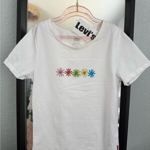Levi's White Short Sleeve Tee with Logo